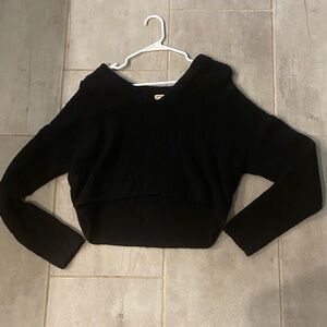 Urban Outfitters Black V-Neck Women's Sweater